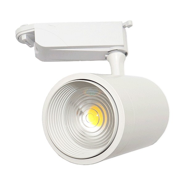 28W COB LED軌道投射燈(白)，可調焦距